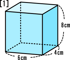 中学１年数学練習問題 立体 円柱 三角柱 四角錘等 の表面積の問題